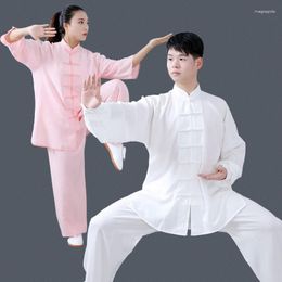 Ethnic Clothing Traditional Chinese Tai Chi Uniform 2pcs High Quality Set Wushu Kids Adults Martial Arts Wing Chun Suit 6 Color