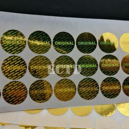 original Security Warranty hologram original Gold label sticker diameter 0 6 x 0 6 1000PCS270S