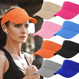 Berets Men' Cap Women Spring Summer Sports Sun Adjustable Cotton Visor UV Protection Top Empty Tennis Golf Running Sunscreen Hat