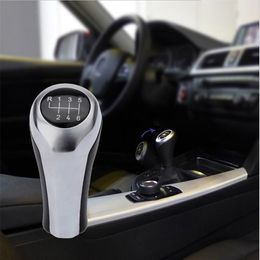 Gear Shift Knob For BMW 1 3 5 6 Series E46 E53 E60 E61 E63 E65 E81 E82 E83 E87 E90 E91 E92 X1 X3 X5 M silver Carbon252S