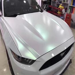 Premium Matt Satin Aurora White Vinyl Wrap Film Adhesive Car Wrapping Foil with Air Release Channel276C