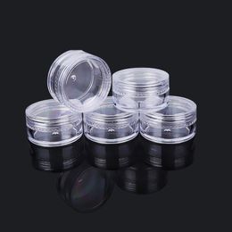 10G/10ML Mini Cosmetic Empty Jar Approx 38 x 21MM Travel Size Plastic Clear Pot Face Cream Sample Bottle Eyeshadow Makeup Lip Balm Cont Owmn