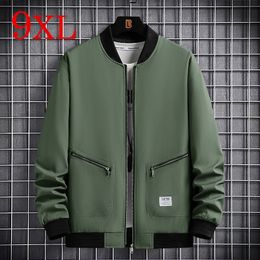 Men's Jackets Plus Size 9XL M Casual Mens Bomber Solid Fashion Outdoor Windbreaker High Quality Male Baseball 230719