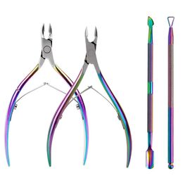 Stainless steel Callus Shavers, Cuticle Nipper and Cuticle Pusher Dead Skin Cuticles Clipper, UV Gel Remover Manicure Pedicure Tools