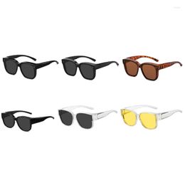 Sunglasses 50JB Lightweight Over Glass For Vacation Dress Up Oversized Frame Glasses Driving Fishing Commute