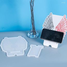 Baking Moulds Transparent Silicone Mould Dried Flower Resin Decorative Craft DIY Wings Mobile Phone Holder Mould Epoxy Moulds For Jewellery