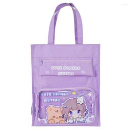 Storage Bags Convenient Kids Tote Bag Portable Shoulder-mounted Cartoon Design Tuition Oxford Cloth School Supplies