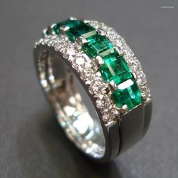 Wedding Rings CAOSHI Stylish Green Stone Finger Ring Temperament Lady Party Accessories With Exquisite Design Gorgeous Jewelry Delicate Gift