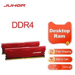 JUHOR Memoria Ram ddr4 16GB 4GB 8GB 32GB Desktop Memory Udimm 2133MHz 2400MHz 2666MHz 3000MHz New Dimm Rams With Heat Sink284R