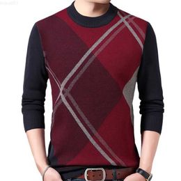 Men's Sweaters 2021 Casual Thick Warm Winter Striped Knitted Pull Sweater Men Wear Jersey Dress Pullover Knit Mens Sweaters Male Fashions 02116 L230719