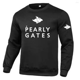 Men's Hoodies Mens Crew Neck Print Casual Warm Pearly Gates Long Sleeve Sweater 2023