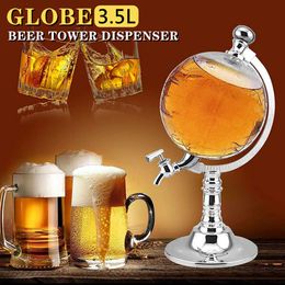 Wine Glasses 3 5L Globe Beer Tower Dispenser Gun Gas Stations Alcohol Drink Water Beverage Liquor Bar Tools 230719