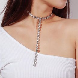 classic Rhinestone Choker Crystal Gem Collar Chokers NecklaceWomen Chunky Maxi Statement Necklace Jewelry Whole2312