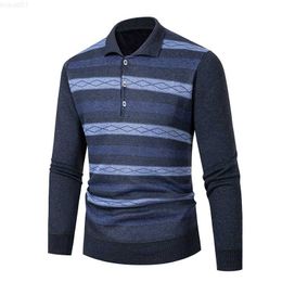 Men's Sweaters 2023 Autumn/Winter Men's sweater Crewneck sweater Casual sweater Classic sweater Men's jumper striped sweater M-4XL 8600 L230719