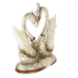 Festive Supplies Swan Couple Statue Sculpture Figurine Resin Figurines Lover Bird Model Decoration Romantic Wedding Animal Decor Table