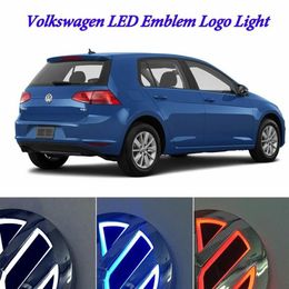 Otomatik Işıklı 5D LED Araba Kuyruk Logosu Işık Rozeti Volkswagen VW Golf Bora CC Magotan Tiguan Scirocco 4D303E