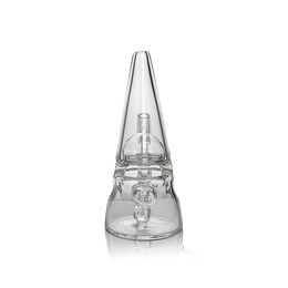 Waxmaid 5.71inch Mushroom Mini Clear Dab Rig beaker glass bong water pipe Hookah with 14mm quartz oil bowl US warehouse retail order free shipping