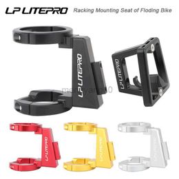 Water Bottles Cages Litepro CNC Aluminum Alloy Folding Bike Front Bag Carrier Block for Brompton Bicycle Sbag Basket 73g Cradle mounting base HKD230719