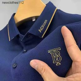 T-shirt men's polo shirt American short sleeved trend loose summer trendy brand business casual new lapel men's top TB
