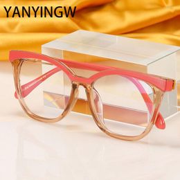 Sunglasses TR90 Fashion Women Cat Eye Anti Blue Light Blocking Glasses Frame Vintage Luxury Design Eyeglasses Ladies Optical