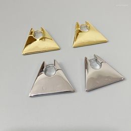 Dangle Earrings Simple Triangle Rhombus Three Dimensional Golden Female Personality Men Women Couples European And American Jewellery