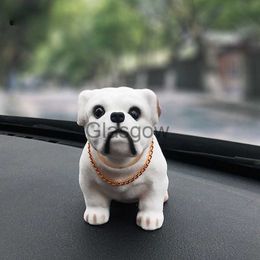 Interior Decorations Nodding Dog Shaking His Head Tiger Doll Resin Simulation Dog Toy Dashboard Decoration Car Ornaments Cute Car Accessories x0718