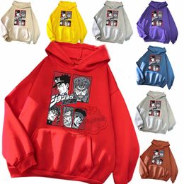 Men's Hoodies Sweatshirts Personality Comfortable Hoodie Fall Fleece ONeck Sweater Bizarre Adventure Anime 230718