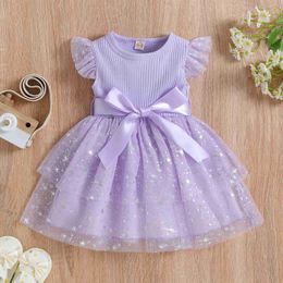 Girl's Dresses ma baby 6M-4Y Toddler Infant Newborn Girls Dress Princess Tulle Bow Party Wedding Birthday Christmas Dresses For Girl