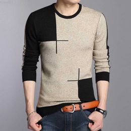 Men's Sweaters New Autumn Winter Sweater Men Fashion Breathable Slim Fit Casual Pullover Men O Neck Knitted Sweater Men Brand Clothing 2023 L230719