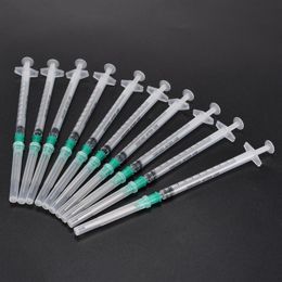 100 Pieces Set 1ml Syringe &18Ga 1 5 Inch Blunt Tip Needle & Protective Cover Cap Kit For Applications in Tight Spots258t