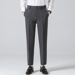 Men's Suits Suit Pants Men Casual Straight Korean Classic Fashion Business Trousers 2023 Stretch Slim Office Non-Iron Formal