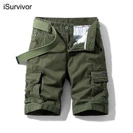 Men's Shorts iSurvivor 2022 New Men's Loose Casual Pants Cotton Micro-elastic Shorts Five-point Overalls Summer Youth Trend Beach Pants L230719