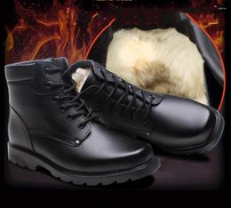 Boots Winter Thick Base Mid-Top Men British Trend High-Top Korean Casual Shoes Motorcycle Snow