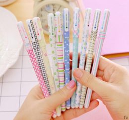 Sets 10 Colors/Set Ball Pen Cartoon Flower Signature Ballpoint For School Marker Multi Color Supply