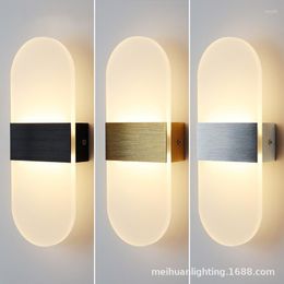 Wall Lamp Led Rounded Corner Bedside Living Room Bedroom Balcony Modern Minimalist Aisle Lighting Corridor