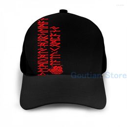 Ball Caps Fashion TMHT Runes (R) Basketball Cap Men Women Graphic Print Black Unisex Adult Hat