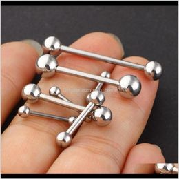 Tongue Barbell Ring Stainless Steel Lot Mix Sizes Body Piercing Jewelry Ring Fashion238K