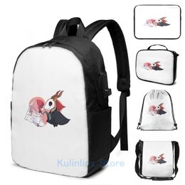 Backpack Funny Graphic Print The Ancient Magus Bride Chise USB Charge Men School Bags Women Bag Travel Laptop