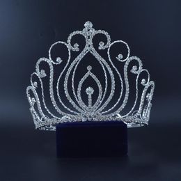 Large Full Pretty Crowns For Pageant Contest Crown Auatrian Rhinestone Crystal Hair Accessories For Party Show 02432276B