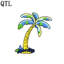 10 PCS Embroidery Coconut Tree Patch Badge for Kids Teens Adults Iron on Transfer Embroidery Patch for Clothes Jeans Jacket Sew Ac256w