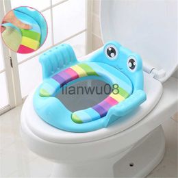 Potties Seats Kids Potty Training Seat for Boys And Girls Fits Round Oval Toilets with Detachable Soft Cushion AntiSlip Rubber Grip x0719