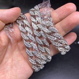 Chain de corrente de bling Calhas de correntes de colar para homens cubanos colares de cadeia de ligação Hip Hop Jóias personalizadas de alta qualidade para Women274x