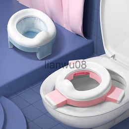 Potties Seats TYRYHU 3 in1 Multifunction Travel Baby Toilet Seat Pot Portable Silicone Baby Training Seat Foldable Children Potty x0719