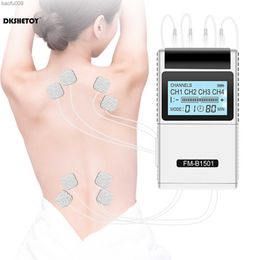 EMS Muscle stimulator Electric Muscle Stimulator TENS Physio Pulse Full Body Massager Machine Pain Relief Device with pad L230520