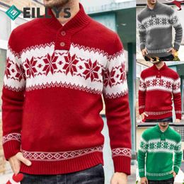 Men's Sweaters Men Red Christmas Knitwear Pullover Sweater Male New Year's Clothes Fashion Men Christmas Sweater 2022 England Style Men Sweater L230719