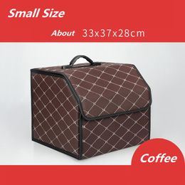 Car Organiser Rear Trunk Storage Box For Haval Chery Geely Multi Function Collapsible Leather Waterproof Wear-resistant