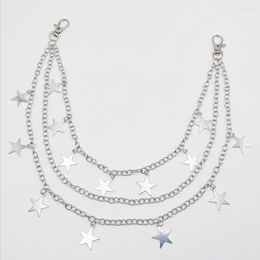 Belts Hip Hop Five-Pointed Star Pendants With Tassel Butterfly Belt Chain Pocket Decor Necklace Stars Waist Woman