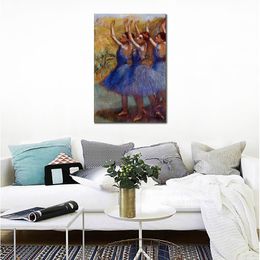 Figure Art Three Dancers in Purple Skirts Edgar Degas Handcrafted Oil Paintings Artwork Perfect Wall Decor for Living Room