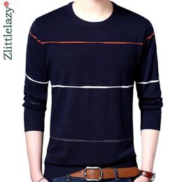 Men's Sweaters 2022 Brand Social Cotton Thin Men's Pullover Sweaters Casual Crocheted Striped Knitted Sweater Men Masculino Jersey Clothes 5066 L230719