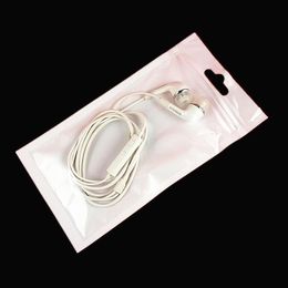 10 5 15cm 500pcs lot clear white pearl plastic packing bags zipper zip lock retail store package earphone cell phone charger displ277a